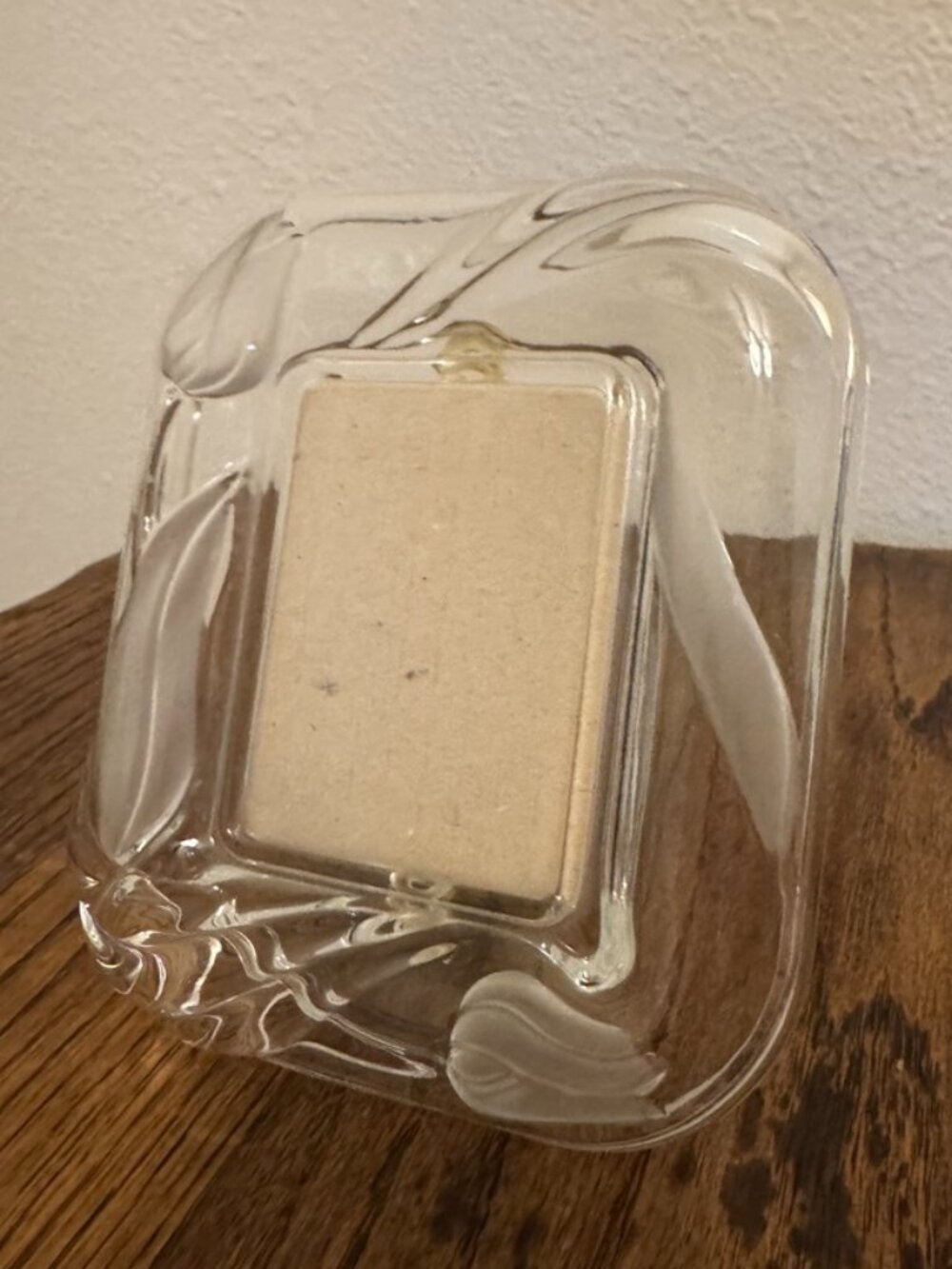 Mikasa Crystal Photo Frame Frosted Tulip Design Vintage - Picture 2 of 8